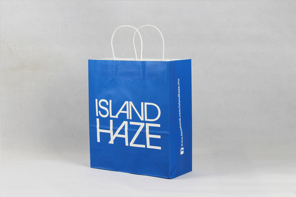 ISLANDHAZE時尚簡約型服裝牛皮紙袋定制